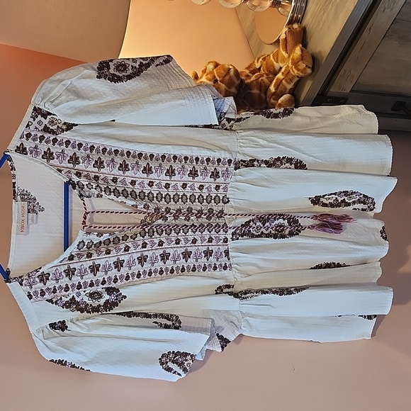 Knox Rose Tops - Knox Rose Printed Floral Blouse